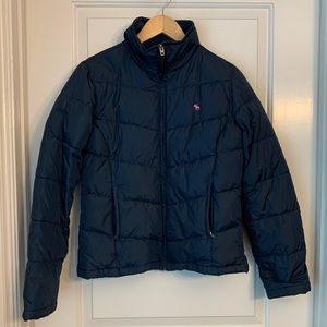 Abercrombie & Fitch Winter Quilted Real Down Full Zip Jacket